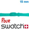 Bracelet Caoutchouc Swatch de montre Bleu 12 mm