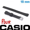Bracelet Casio 12 mm plastique noir souple