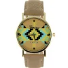 Bracelet cuir brun vintage montre pas chère femme