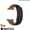 Bracelet Cuir Micro Fibre 38 mm Noir montre pour Apple Watch