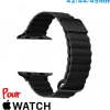 Bracelet Cuir Micro Fibre 42 mm Noir de montre Apple Watch
