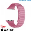Bracelet Cuir Micro Fibre Rose pour montre pour Apple Watch 38mm