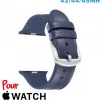 Bracelet Cuir 42mm Bleu montre pour Apple Watch
