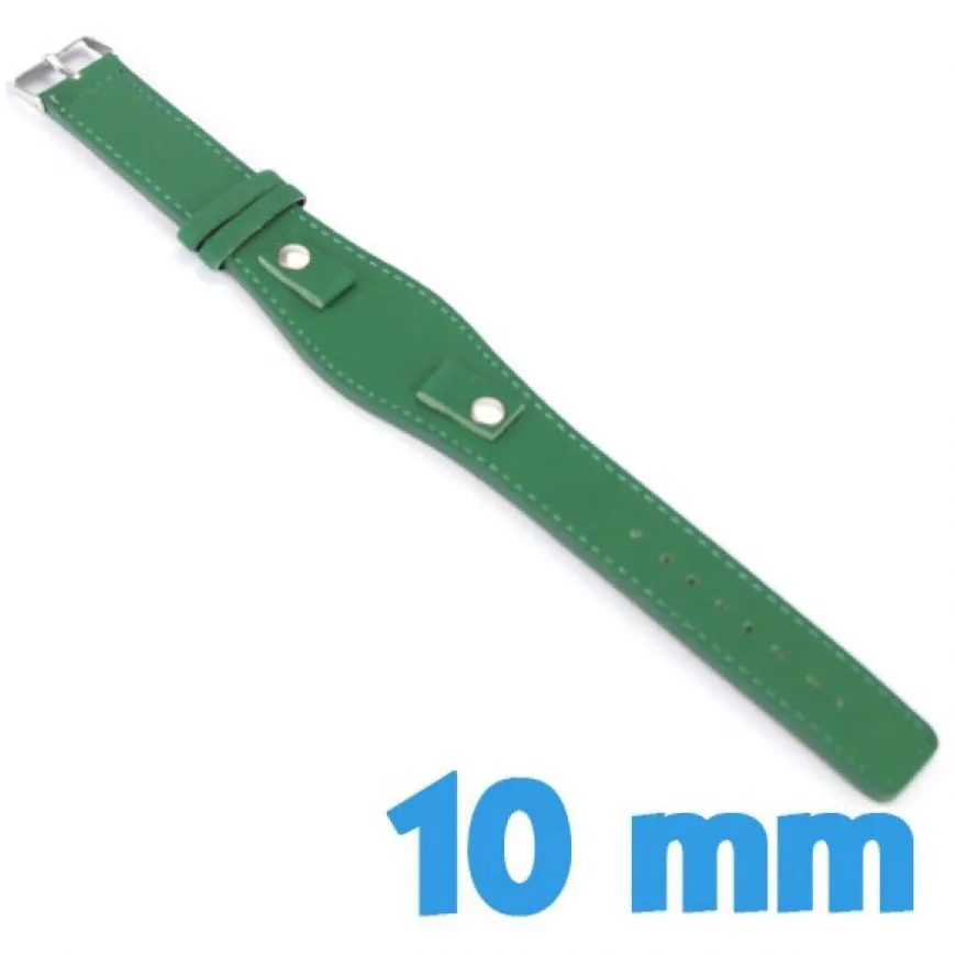 Bracelet de force 10 mm Vert Synthétique pour montre