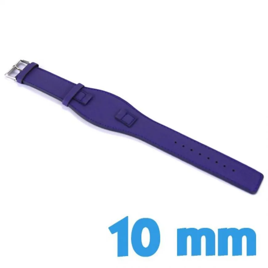 Bracelet de force pour montre Violet lisse 10 mm