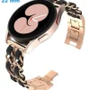 Bracelet de montre Doré rose et Noir 22 mm Acier inoxydable boucle Clip