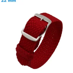 Bracelet de montre 22 mm Nylon boucle Ardillon Rouge