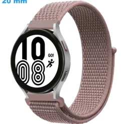 Bracelet de montre 20 mm Nylon fermoir Velcro Rose