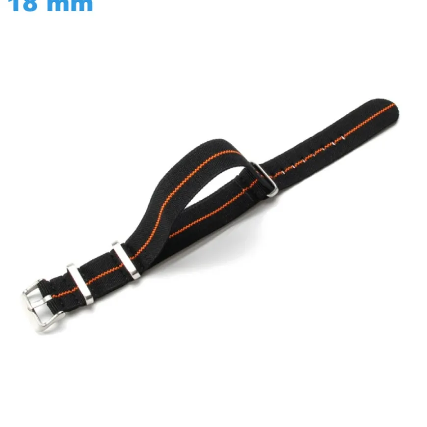 Bracelet de montre 18 mm Nylon Noir