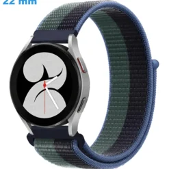 Bracelet de montre 22 mm Nylon Vert et Bleu
