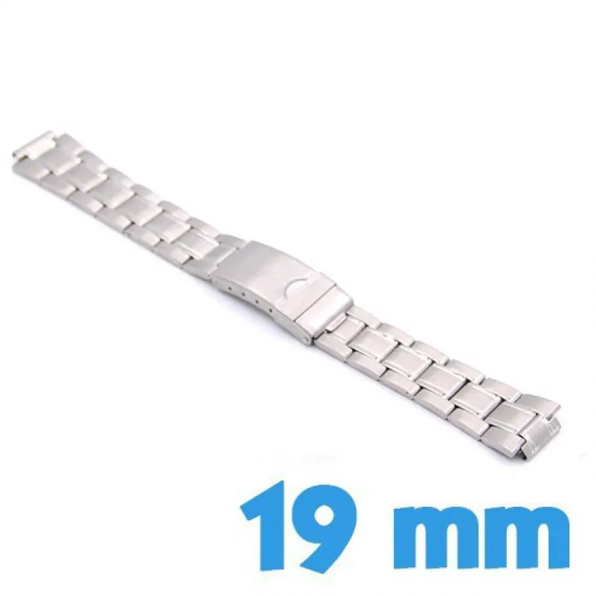 Bracelet de montre métal 19mm argenté