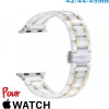 Bracelet de montre pour Apple Watch 42mm Blanc Ceramique
