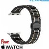 Bracelet de montre pour Apple Watch Noir Cuir 42mm