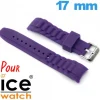 Bracelet de montre pour Ice Watch Violet Silicone 17mm