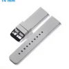 Bracelet fermoir Ardillon Gris 14 mm Silicone pour montre