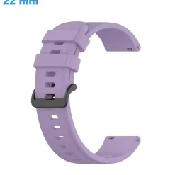 Bracelet fermoir Ardillon 22 mm Caoutchouc Violet pour montre