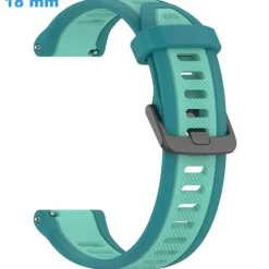 Bracelet fermoir Ardillon Vert 18 mm Caoutchouc pour montre