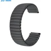 Bracelet fermoir Sans 20 mm Acier inoxydable Noir montre