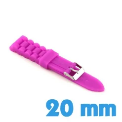 Bracelet fushia en silicone 2 cm