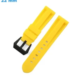 Bracelet Jaune 22 mm Caoutchouc montre
