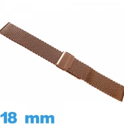 Bracelet  Maille Milanaise bronze montre 18 mm