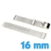 Bracelet à maille milanaise pour montre 16 mm Argenté Acier Inoxydable