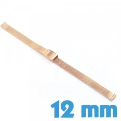 Bracelet mailles milanaises 1.2 cm Cuivre montre Acier Inoxydable