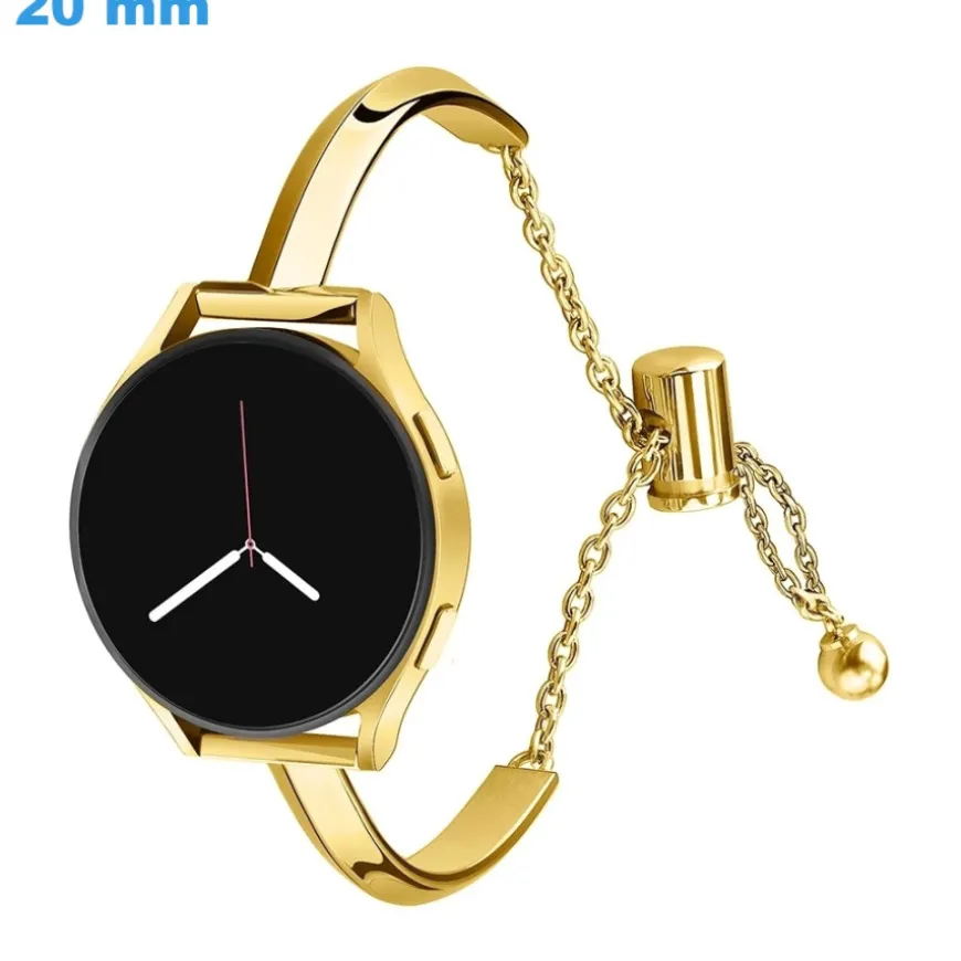 Bracelet 20 mm Acier inoxydable Doré pour montre