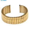 Bracelet 14 mm Acier inoxydable Doré de montre fermoir Sans
