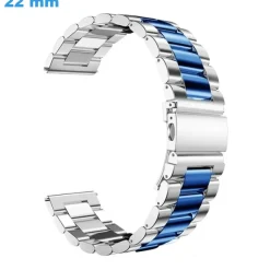 Bracelet 20 mm Acier Inoxydable Bleu de montre fermoir Magnétique