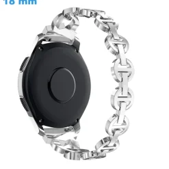 Bracelet 18 mm Acier inoxydable fermoir Clip de montre Argenté