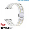 Bracelet 38 mm Blanc de montre pour Apple Watch Ceramique