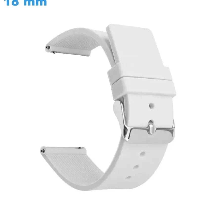 Bracelet 18 mm Caoutchouc Blanc montre
