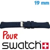 Bracelet 19 mm Caoutchouc Bleu montre Swatch