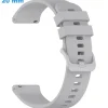 Bracelet 20 mm Caoutchouc de montre Gris boucle Ardillon