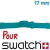 Bracelet 17 mm Caoutchouc de montre Bleu Swatch