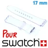 Bracelet 17 mm Caoutchouc montre Transparent Swatch
