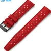 Bracelet 20 mm Caoutchouc Rouge de montre