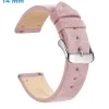 Bracelet 14 mm Cuir véritable boucle Ardillon de montre Rose