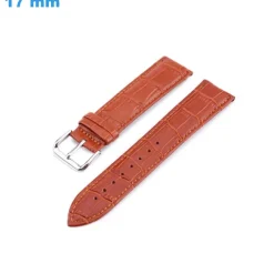 Bracelet 17 mm Cuir véritable Brun montre Ardillon