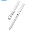 Bracelet 16 mm Cuir véritable montre Blanc