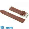 Bracelet 10 mm de montre  cuir véritable Alligator