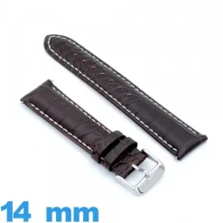 Bracelet 14mm montre Cuir de veau véritable de luxe à motif d'écailles