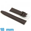 Bracelet 18 mm montre  Cuir véritable Lisse