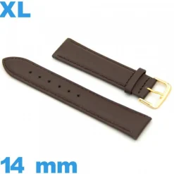 Bracelet 14 mm montre XL Cuir véritable de veau lisse