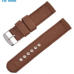 Bracelet 16 mm Nylon Ardillon de montre Brun