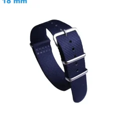 Bracelet 18 mm Nylon Bleu montre Ardillon