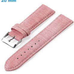 Bracelet 20 mm Nylon boucle Ardillon de montre Rose