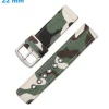 Bracelet 22 mm Nylon fermoir Ardillon pour montre Vert