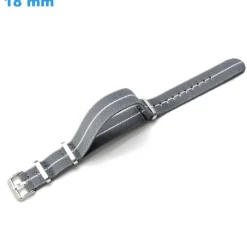 Bracelet 18 mm Nylon Gris de montre Ardillon